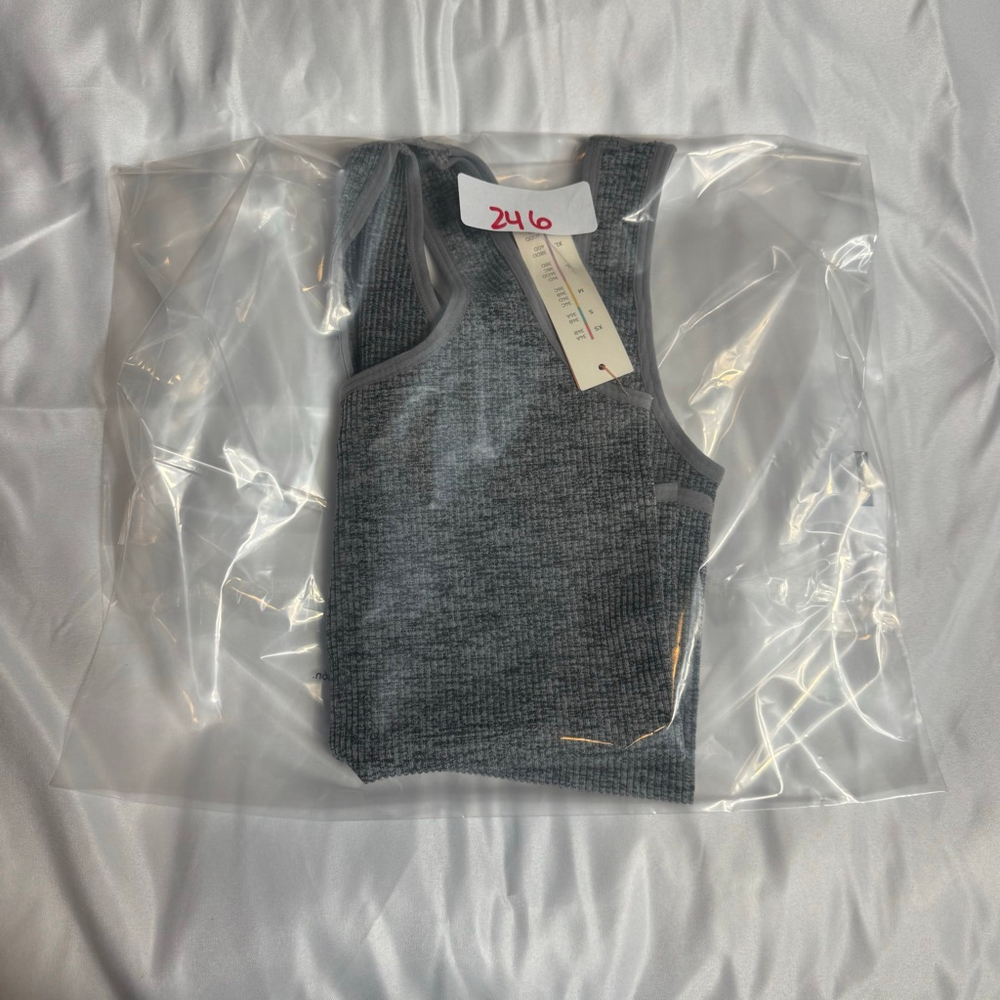 Women's Colsie Gray Ribbed Bodysuit M - Picture 5 of 5